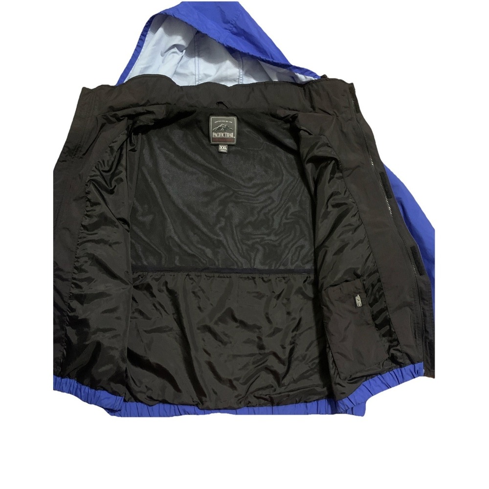 Pacific Trail Men's Blue Jacket XXL Windbreaker Hooded Gorpcore Vented Full Zip - Picture 7 of 16